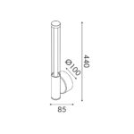 CANDELERA-ΦΩΤΙΣΤΙΚΟ ΕΠΙΤΟΙΧΟ ΑΜΜΩΔΕΣ ΛΕΥΚΟ ΑΛΟΥΜΙΝΙΟΥ LED SMD 7W CCT 490LM IP20 100X85X440MM - Image 2