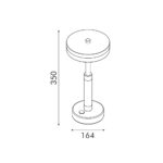 ASIAN-ΦΩΤΙΣΤΙΚΟ ΕΠΙΤΡΑΠΕΖΙΟ ΑΜΜΩΔΕΣ ΜΑΥΡΟ ΑΛΟΥΜΙΝΙΟΥ LED SMD 11W DIMMABLE 2700K 715LM IP20 164X350MM - Image 2