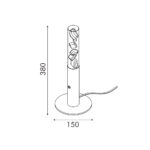 OASIS-ΦΩΤΙΣΤΙΚΟ ΕΠΙΤΡΑΠΕΖΙΟ ΑΜΜΩΔΕΣ ΛΕΥΚΟ ΑΛΟΥΜΙΝΙΟΥ LED COB 7W DIM 2700K 350LM IP20 150X150X380MM - Image 2