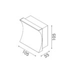 CHESSY-ΦΩΤΙΣΤΙΚΟ ΕΠΙΤΟΙΧΟ ΑΜΜΩΔΕΣ ΛΕΥΚΟ ΑΛΟΥΜΙΝΙΟΥ LED SMD 7W CCT 350LM IP20 105X105X55MM - Image 2