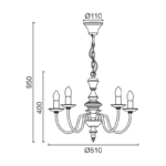 ΚΡΕΜΑΣΤΟ Φ/Σ 5ΧΕ14 ΜΕΤΑΛΛΙΚΟ ΠΑΤΙΝΑ ΠΡΑΣΙΝΟ Φ51ΧΗ95CM ACCRA - Image 3
