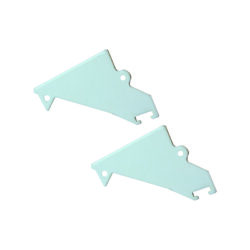 SET OF WHITE METAL END CAPS FOR P136