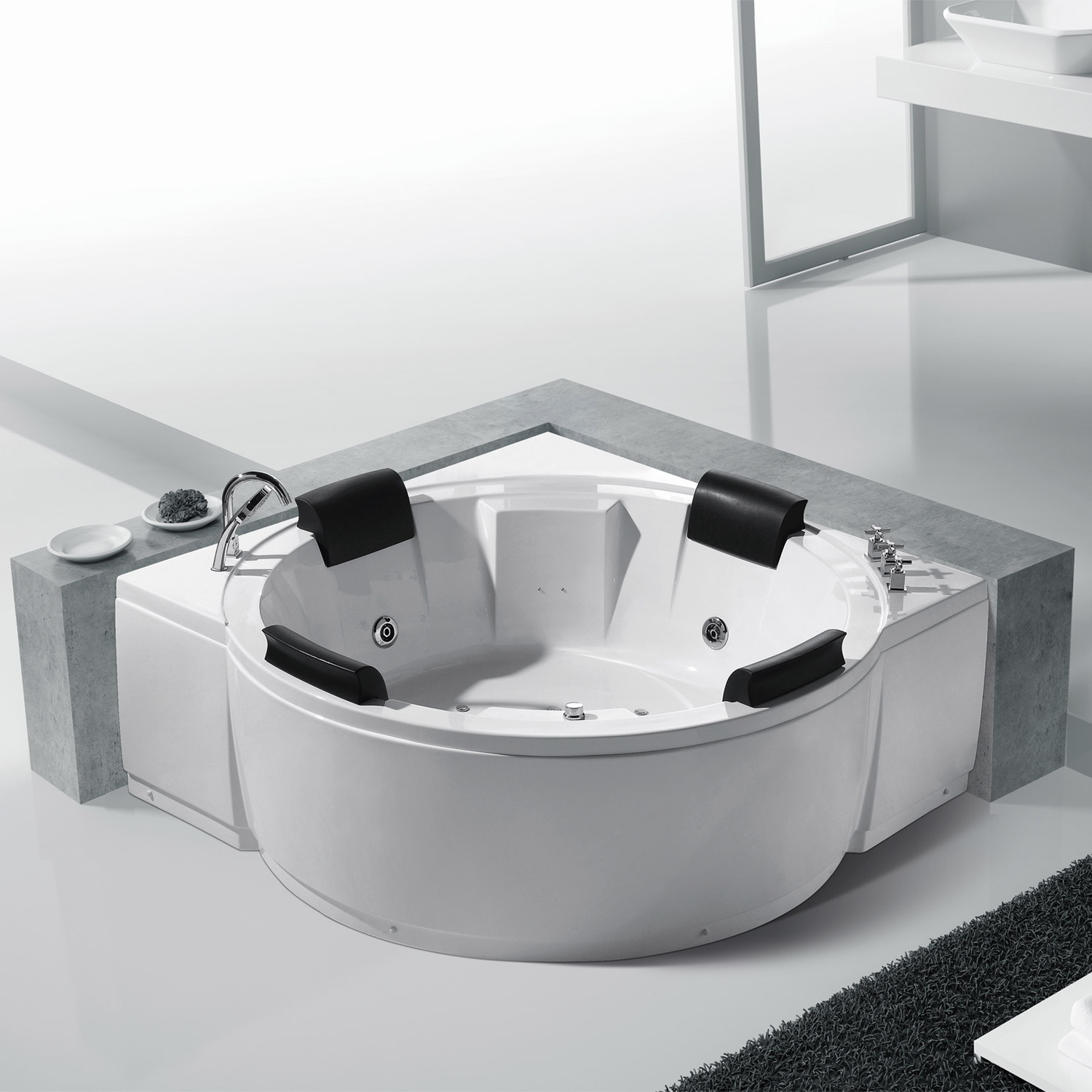 K-1218_3 Μπανιέρα με σύστημα υδρομασάζ LIBERA K-1218 KARAG 165x165x60cm