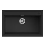 Νεροχύτης κουζίνας BEST 130 Black 86 ELLECI 79x51cm