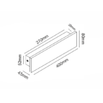 ^ΕΠΙΤΟΙΧΟ ΓΡΑΜΜΙΚΟ ΦΩΤΙΣΤΙΚΟ LED SMD 12W 660LM 230V AC 3000K RA80 IP65 30.000HRS ΜΑΥΡΟ ΤΣΙΜΕΝΤΟ - Image 2