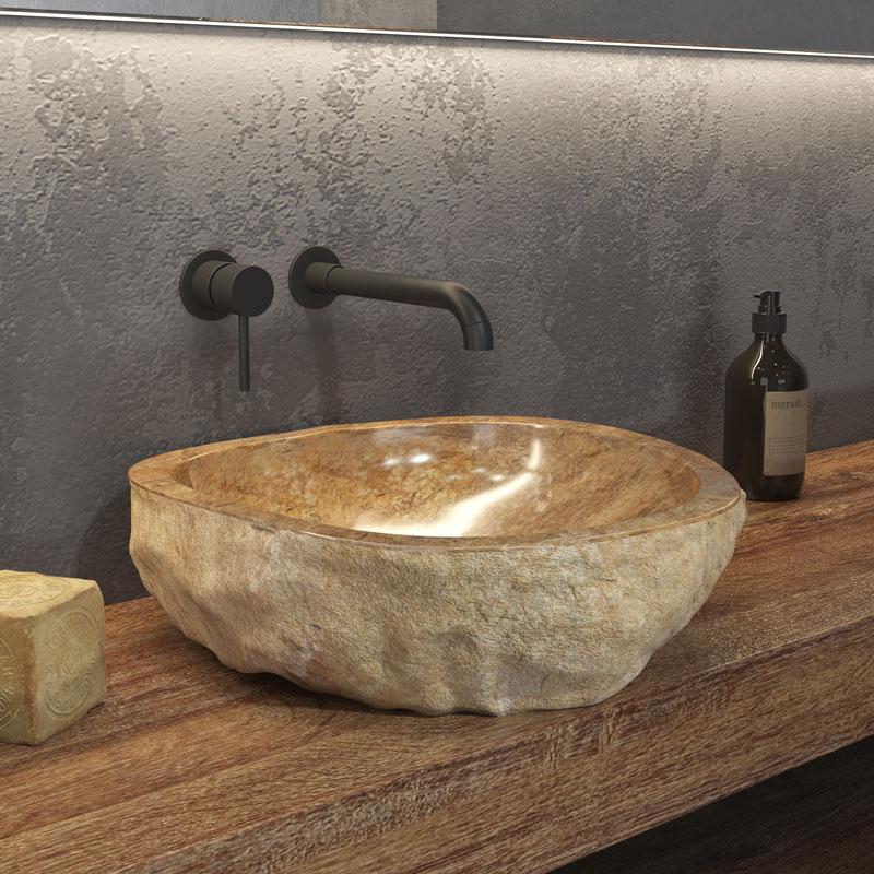 ONYX_2 Νιπτήρας επικαθήμενος πέτρινος ONYX Sunset KARAG Ø40-45x15cm