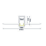 LATE ULTRA MINI TRIMLESS ALUMINUM PROFILE  WITH OPAL PC DIFFUSER 2m/pc - Image 2