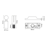 ROOFPATH SET OF 2PCS WHITE BASE HOLDER WITH 45° ADJUSTABLE ROD - Image 2