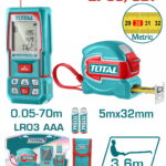 TOTAL ΕΠΑΓΓ. ΣΕΤ ΜΕΤΡΗΤΗΣ ΑΠΟΣΤΑΣΕΩΝ LASER 70m + ΜΕΤΡΟΤΑΙΝΙΑ 5m X 32mm (TLDD241201M)