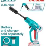 TOTAL ΠΛΥΣΤΙΚΟ ΥΨΗΛΗΣ ΠΙΕΣΗΣ ΜΠΑΤ. Li-ion 20V ΧΩΡΙΣ ΜΠΑΤΑΡΙΑ & ΦΟΡΤΙΣΤΗ (TPWLI2036)