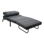 Πολυθρόνα-κρεβάτι Fancy pakoworld ύφασμα σε ανθρακί απόχρωση και πόδι μαύρο μέταλλο 95x98x70εκ - Image 3