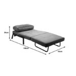 Πολυθρόνα-κρεβάτι Fancy pakoworld βελούδο σε ανθρακί απόχρωση και πόδι μαύρο μέταλλο 95x98x70εκ - Image 8