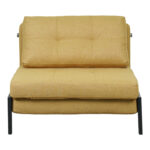 Πολυθρόνα-κρεβάτι Fancy pakoworld ύφασμα σε κίτρινη απόχρωση με μαύρο πόδι 95x98x70εκ - Image 5
