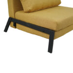 Πολυθρόνα-κρεβάτι Fancy pakoworld ύφασμα σε κίτρινη απόχρωση με μαύρο πόδι 95x98x70εκ - Image 8