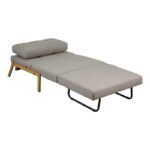 Πολυθρόνα-κρεβάτι Fancy pakoworld ύφασμα σε μπεζ απόχρωση με φυσικό πόδι 95x98x70εκ - Image 2