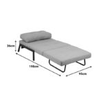 Πολυθρόνα-κρεβάτι Fancy pakoworld ύφασμα σε απόχρωση καφέ με μαύρο πόδι 95x98x70εκ - Image 10