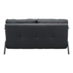 Καναπές 2θέσιος-κρεβάτι Fancy pakoworld ύφασμα σε ανθρακί απόχρωση με μαύρο πόδι 150x92x77εκ - Image 6