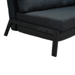 Καναπές 2θέσιος-κρεβάτι Fancy pakoworld ύφασμα σε ανθρακί απόχρωση με μαύρο πόδι 150x92x77εκ - Image 8