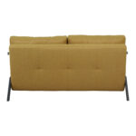 Καναπές 2θέσιος-κρεβάτι Fancy pakoworld ύφασμα σε κίτρινη απόχρωση με μαύρο πόδι 150x92x77εκ - Image 6