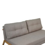 Καναπές 2θέσιος-κρεβάτι Fancy pakoworld ύφασμα σε μπεζ απόχρωση με φυσικό πόδι 150x92x77εκ - Image 7