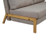 Καναπές 2θέσιος-κρεβάτι Fancy pakoworld ύφασμα σε μπεζ απόχρωση με φυσικό πόδι 150x92x77εκ - Image 8