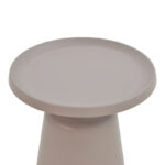 Βοηθητικό τραπέζι Ginoze Inart cappuccino μέταλλο Φ50x50εκ - Image 2