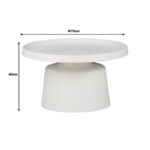 Τραπέζι σαλονιού Ginoze Inart cappuccino μέταλλο Φ70x40εκ - Image 3