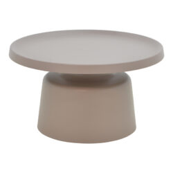 Τραπέζι σαλονιού Ginoze Inart cappuccino μέταλλο Φ70x40εκ