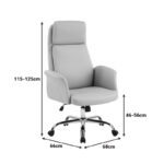 Καρέκλα γραφείου διευθυντή Derjio pakoworld μπεζ pu 68x66x115εκ - Image 6