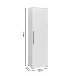 Στήλη Diamond1 pakoworld λευκό gloss 50x35x187εκ - Image 6