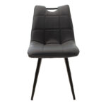 Καρέκλα Nely pakoworld ανθρακί pu-μαύρο πόδι - Image 4