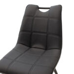 Καρέκλα Nely pakoworld ανθρακί pu-μαύρο πόδι - Image 7