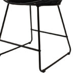 Καρέκλα Seth pakoworld μέταλλο μαύρο-μαξιλάρι PVC μαύρο - Image 7