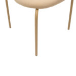 Καρέκλα James pakoworld στοιβαζόμενη pe rattan ύφασμα μπεζ-μέταλλο φυσικό - Image 7