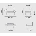 Καναπές κρεβάτι PWF-0018 pakoworld 2θέσιος με ύφασμα χρώμα μαύρο 155x73x85cm - Image 9