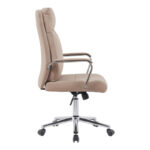 Καρέκλα γραφείου διευθυντή Siquel pakoworld pu σε cappuccino απόχρωση - Image 3