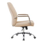 Καρέκλα γραφείου διευθυντή Mido pakoworld pu cappuccino 58x71x100-106εκ - Image 3