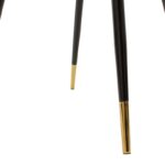 Καρέκλα Giselle pakoworld βελούδο σκούρο πράσινο-μαύρο χρυσό πόδι - Image 8