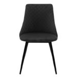 Καρέκλα Giselle pakoworld βελούδο μαύρο-πόδι μαύρο - Image 5