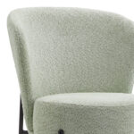 Καρέκλα Houlian pakoworld μέντα ύφασμα-πόδι μαύρο μέταλλο 44x66x89εκ - Image 2