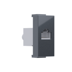^ MODYS ΠΡΙΖΑ ΔΙΚΤΥΟΥ ΑΝΘΡΑΚΙ  1 ΣΤ. RJ45 CAT.6A ΜΕ ΘΩΡΑΚΙΣΗ IP20