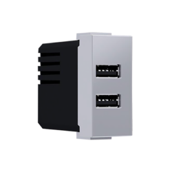 ^ MODYS ΠΡΙΖΑ ΤΡΟΦΟΔΟΣΙΑΣ USB 1 ΣΤ. 2xUSB ΑΣΗΜΙ 5VDC 2X1.2A IP20