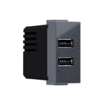 ^ MODYS ΠΡΙΖΑ ΤΡΟΦΟΔΟΣΙΑΣ USB 1 ΣΤ. 2xUSB ΑΝΘΡΑΚΙ 5VDC 2X1.2A IP20