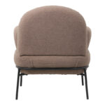 Πολυθρόνα Jaycob pakoworld μπουκλέ καφέ-πόδι μαύρο μέταλλο 74x71x83εκ - Image 4