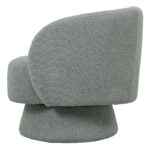 Πολυθρόνα περιστρεφόμενη Kreslo pakoworld μπουκλέ ύφασμα σε φυστικί απόχρωση 78x81x77εκ - Image 5