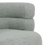 Πολυθρόνα Foleja pakoworld μπουκλέ ύφασμα σε φυστικί απόχρωση με μαύρα μεταλλικά πόδια 76x75x72εκ - Image 2