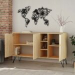 Μπουφές Clara pakoworld χρώμα light oak 142x35.5x83εκ - Image 3