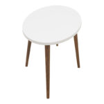 Τραπέζι σαλονιού Barton pakoworld λευκό-καφέ 90x45x40εκ - Image 4