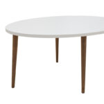 Τραπέζι σαλονιού Barton pakoworld λευκό-καφέ 90x45x40εκ - Image 6