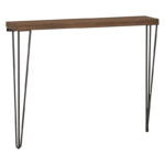 Κονσόλα Tetty pakoworld καρυδί-μαύρο 90x14x75εκ - Image 2